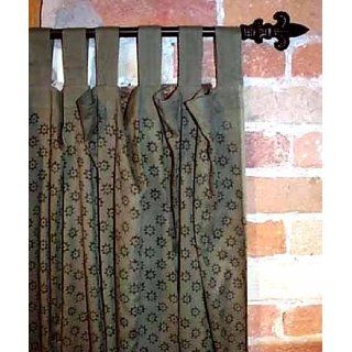  100% Cotton Muslin Tab Curtain, 45 inches X 108 inches