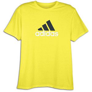 adidas S/S Logo T Shirt   Mens   Training   Clothing   Lemon Peel