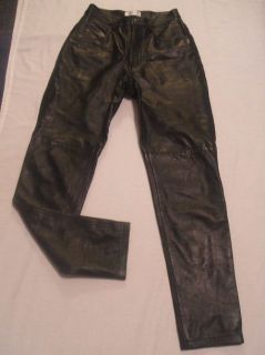 Hugo Buscati Collection Black Leather Pants Sz 4 Soft