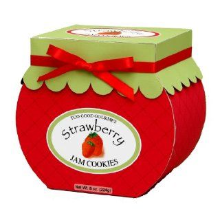 Too Good Gourmet Strawberry Jam Jar Cookies, 8 Ounce Red Boxes (Pack