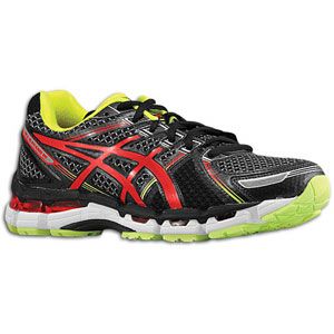 ASICS® Gel   Kayano 19   Mens   Running   Shoes   Black/Red/Lime