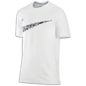 Nike Bball Swoosh T Shirt   Mens   Basketball   Clothing   White/Blue