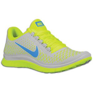 Nike Free Run 3.0 V4   Mens   Running   Shoes   Pure Platinum/Blue