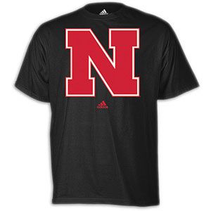 adidas College Logo T Shirt   Mens   Basketball   Fan Gear   Nebraska