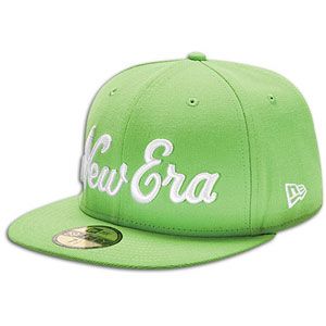 New Era Logo Script 59Fifty Cap   Mens   Casual   Clothing   Lime