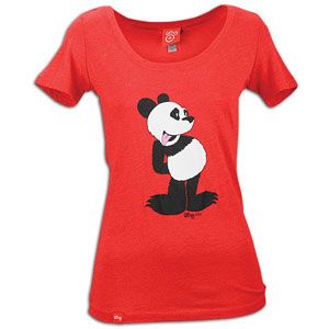 LRG Pucky Panda Scoop Neck T Shirt   Womens   Skate   Clothing   Red