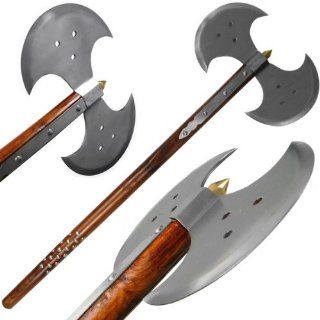 Double Blade Medieval Axe w/Wood Handle SKU PAS464230