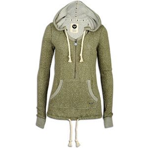 Roxy Edge Of Camp Hoodie   Womens   Casual   Clothing   Moss Green