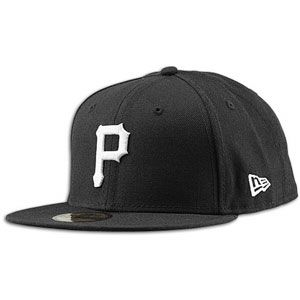 New Era MLB 59Fifty Black & White Basic Cap   Mens   Pirates   Black