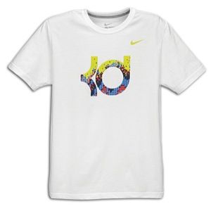 Nike KD Xmas Day Logo T Shirt   Mens   White/Challenge Red/Photo Blue