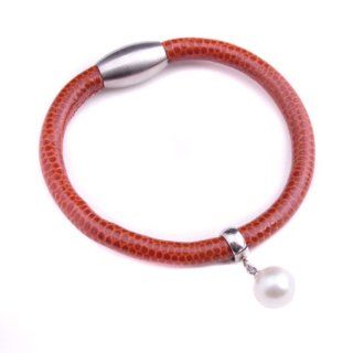 E2E Fashion men unisex Wrap Bracelet with Pearl pendant