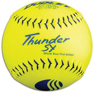 Dudley Thunder Yellow Synthetic Softball   Softball   Sport Equipment