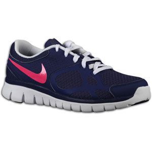 Nike Flex Run   Womens   Running   Shoes   Night Blue/White/Fireberry