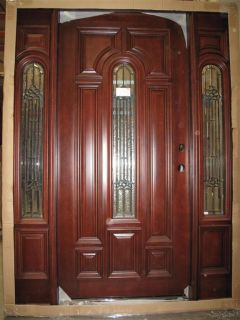 Solid Wood Mahogany Front Unit Pre Hung Finished T7525