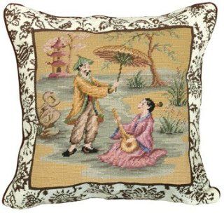 123 Creations C905.20x20 Inch Chinpserie Gold Needlepoint