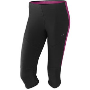 Nike Tech Capri   Womens   Running   Clothing   Black/Rave Pink/Matte