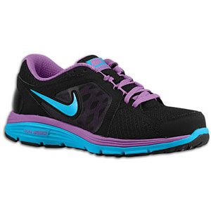 Nike Dual Fusion Run   Womens   Black/Laser Purple/Neo Turquoise/Neo