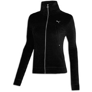 PUMA Velour Jacket   Womens   Casual   Clothing   Black