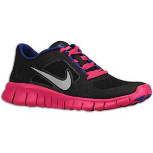 Nike Free Run 3   Girls Grade School   Black/Fireberry/Reflect Silver