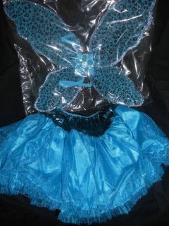 NEW Blue fairy 2pc Halloween costume Child Dress Up Costume butterfly