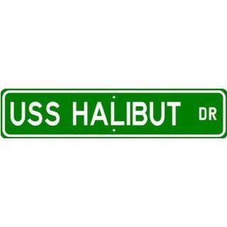 USS HALIBUT SSN 587 Street Sign   Navy