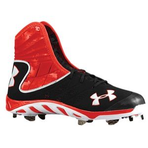 Under Armour Spine Highlight   Mens   Baseball   Shoes   Black/Red