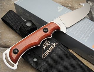 Gerber Freeman Pear Wood Guthook Hunter Knife New