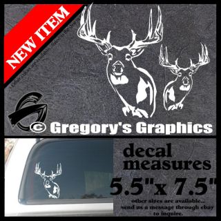 Whitetail Deer Buck Archery Bow Hunting Pair of Decals