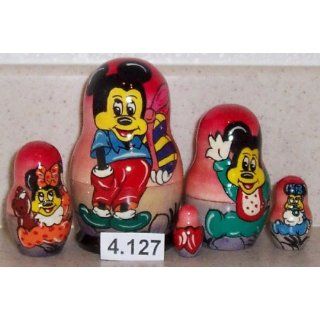  Mickey Mouse Russian Nesting Doll 5 Pc / 4 in #4.127 