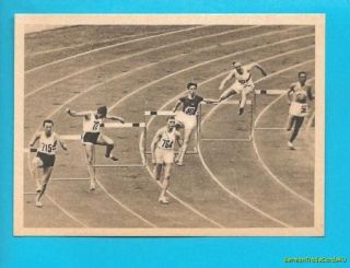 Olympics 1936 400 Metres Hurdles Patterson USA Muratti Cigarettes