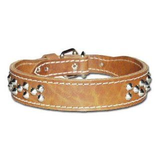  Leather Tapered Dog Collar model 129 (Brown, 23 in.)
