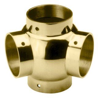  Polished Brass Ball 135 Degree Side Outlet Tee 2 OD   
