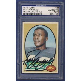 1970 Topps Paul Warfield signed #135 Card PSA/DNA