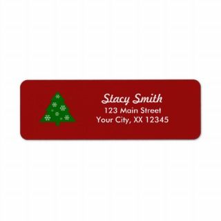 Personalized Christmas Address Labels Round Stickers