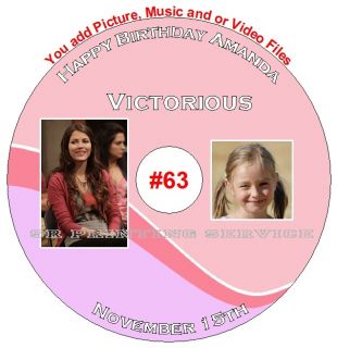 iCarly & Victorious Birthday Invitation Thank You Card Sticker Candy