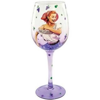 Love Lucy Grape Stomping Lucy Wine Glass