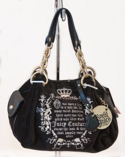 Juicy Couture Black Royal Fluffy Fairy tale Handbag NWT MSRP $175
