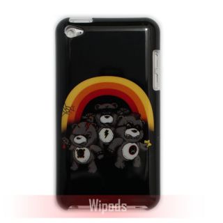 Devil Bear Black Hard Back Case Cover Skin for iPod Touch 4 4th Gen