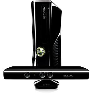 Microsoft Xbox 360 Slim (Latest Model)  with Kinect 4 GB Matte Black