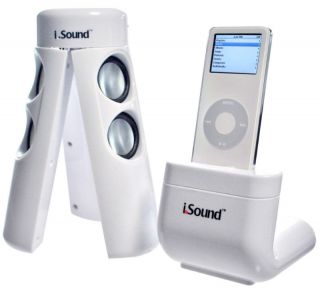 iSound TriPod Portable Speaker Stereo System for Apple iPod Shuffle