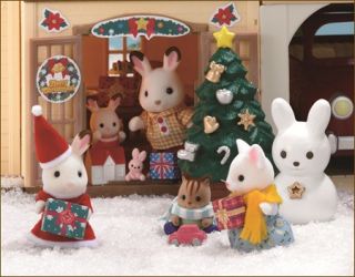 JP Sylvanian Families Happy Christmas Set with Rabbit Santa Doll SE