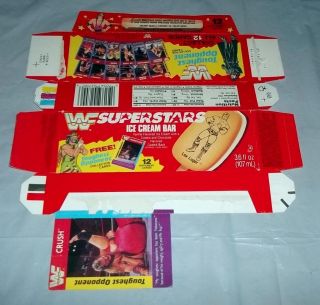 Vintage WWF Superstars Ice Cream Bars Box w Crush Card 1993 Undertaker