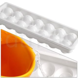 Plastic Ice Cube Tray Mold Mould Maker 14 Balls Party