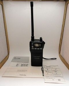 Icom IC M10A VHF Handheld Marine Transceiver w Orig Instructions Works
