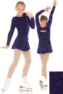 New Mondor 2961 Fantasy on Ice Skating Dress Purple