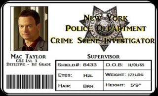 New York Police Department Crime Scene Investigator Mac