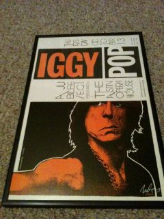 Iggy Pop Concert Poster Signed Jagmo 2nd Printing