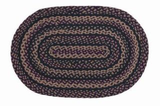 IHF Braided Jute Oval Area Accent Rug Blackberry for Sale Various