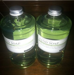 NEW Williams Sonoma BASIL w essential oils 16 oz Hand Soap w pump 2