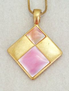 Lia Sophia Hop Scotch Pink Mother of Pearl Necklace